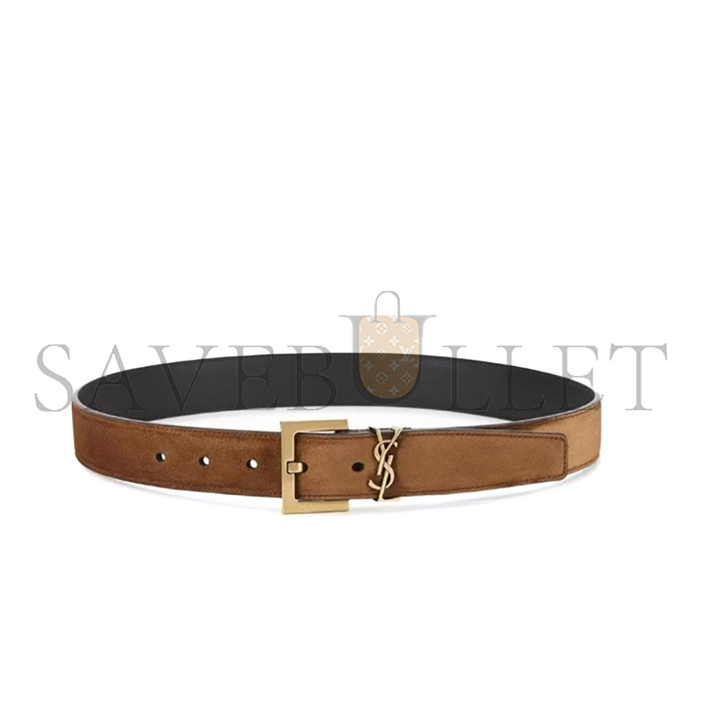 YSL BELT LETTER LOGO SUEDE 7895881U80W2358
